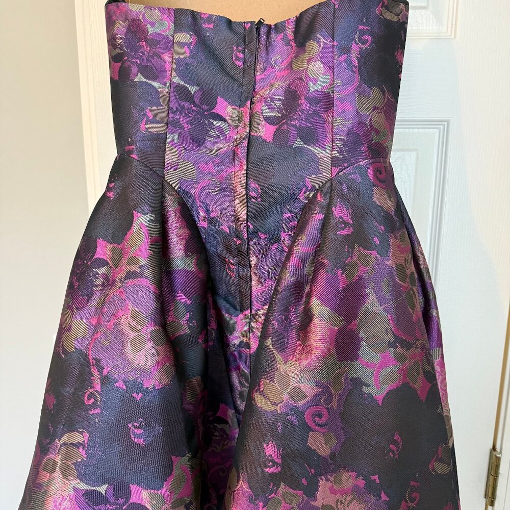 Betsey Johnson Brocade Dress in Black and Purple Aso Lana Del Ray - Picture 3 of 4